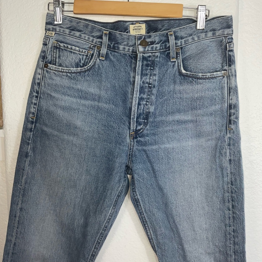 Citizens Of Humanity Charlotte Light Blue Straight Jeans - Picture 4 of 8